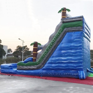 Orient <strong>Inflatables</strong> Blue Crush <strong>Inflatable</strong> Curvy Water <strong>Dry</strong> <strong>Slide</strong> With Pool - Product Image 4