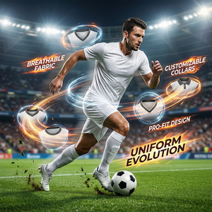 Maillots de football personnalisés OEM, impression du nom du joueur, impression par transfert thermique, respirant, séchage rapide, manches courtes, unisexe, kits de football pour adultes - Product Image 3