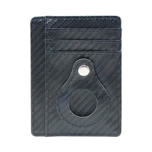 Boshiho Slim Card Holder Carbon Fiber Leather Carbon <b>Wallet</b> for airtag <b>RFID</b> Card Holder for Men - Product Image 5