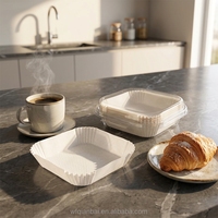 Papier sulfurisé en pâte de bois vierge épaissie certifiée, résistant à 230°C, avec revêtement silicone, pour friteuse à air et cuisson du pain
