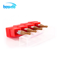 Fraise à queue micro carrée haute précision HRC55 à 4 cannelures, revêtement TiAISiN, hélice 45°, en carbure, pour usinage miniature ODM/OEM