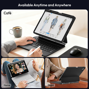 Clavier Magique Détachable Laudtec F94 avec Rétroéclairage 7 Couleurs, Pavé Tactile et Hub 4-en-1 pour iPad/iPad <span class=keywords><strong>Pro</strong></span>/iPad Air 11 Pouces - Product Image 6