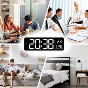 Reloj de Mesa con Temporizador, Espejo con Pantalla LED de Neón, Despertador Eléctrico Inteligente con Luz LED Digital y Control Remoto para Estudio - Product Image 6