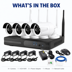 ชุดกล้องวงจรปิดไร้สาย TSEye 5MP WiFi NVR สำหรับธุรกิจ ร้านค้า สำนักงาน 4 กล้อง ระบบ CCTV ไร้สาย IP66 ป้องกันน้ำ ทนทานต่อสภาพอากาศ แจ้งเตือนผ่านอีเมล ตรวจจับความเคลื่อนไหว - Product Image 6