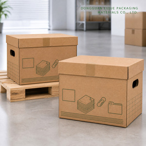 Scatola in Cartone Ondulato Ecologica FUJU per Archiviazione Documenti Ufficio con Rivestimento Interno Personalizzato e Stampa Logo Guangdong - Product Image 1