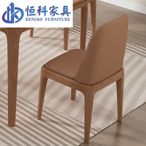Juego de mesa y sillas de comedor Hengke Furniture, de madera maciza de fresno nórdico, 6 piezas, rectangular, moderno, para comedor. - Product Image 4