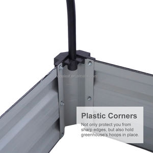 Bac à légumes rectangulaire en métal 2-en-1 surélevé - Jardinière avec fermeture auto-agrippante Astener Door pour légumes - Product Image 3