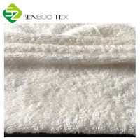 Weicher 90% Bambus 10% Polyester 350gsm/400gsm Frottee-Stoff Tricot Antibakteriell OEKO-TEX Zertifiziert Weiß für Babys Mädchen Jungen