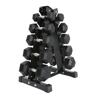 WT-JLS 5-100LB 2.5-50KG Fitness équipement de musculation hexagonale noir Chrome caoutchouc enduit acier Portable haltère