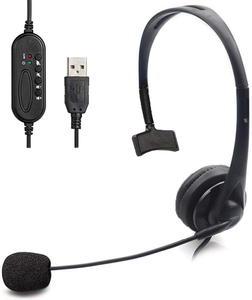 <span class=keywords><strong>Casque</strong></span> de centre d'appel stéréo filaire le plus vendu avec microphone mono pour casques téléphoniques USB écouteurs de <span class=keywords><strong>musique</strong></span> d'ordinateur - Product Image 2