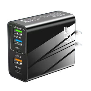 Cargadore de celular PD 65W Điện thoại di động sạc nhanh Power Adapter 3 USB + Loại C đa cổng sạc du lịch di động - Product Image 1