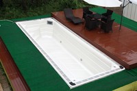 Piscine à remous de marque Bigeer, design moderne, 8 m de long, 3 m de large, avec système de contrôle américain Balboa