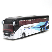 Nouveauté : Autobus de luxe à rétrofriction, modèle réduit en métal, jouet de collection, véhicule miniature en métal, bus en métal.