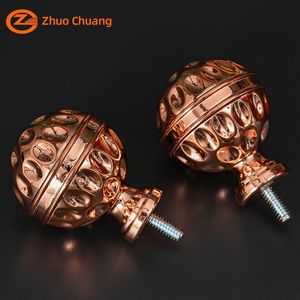 Accessoires <span class=keywords><strong>pour</strong></span> fenêtres en gros, embouts de tringle à <span class=keywords><strong>rideau</strong></span> ronds, longue durée de vie, <span class=keywords><strong>pour</strong></span> chambre à coucher - Product Image 5