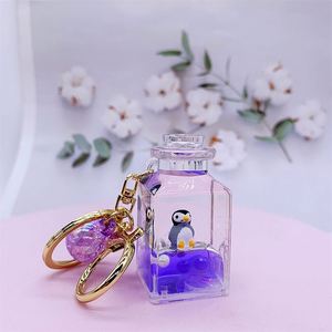 2023 New Cute Acrylic Keyring Key Chain Ring Oil <b>Floating</b> Little Cartoon <b>Bubble</b> Boba Quicksand Milk Tea Cup Liquid Keychain - Product Image 3