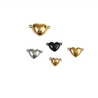 Connecteurs de cœur magnétiques en acier inoxydable pendentifs à breloque en forme de cœur pour colliers de couple de bijoux