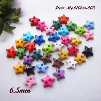 Boutons miniatures lavables en plastique en forme d'étoile à 2 trous (6 mm, 6,5 mm, 8,4 mm) pour vêtements de poupée, bricolage et décoration – Vente en gros