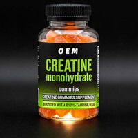 Creatina Monohidrato en Gomitas al por Mayor OEM, Suplemento para el Crecimiento Muscular, Belleza, Energía Pre-Entrenamiento, Fuerza, Sin Azúcar