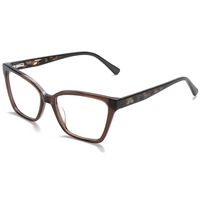 Elan Optical YB8513 Monture de lunettes rectangulaire de qualité supérieure pour femme, monture intégrale en acétate avec métal, livraison rapide