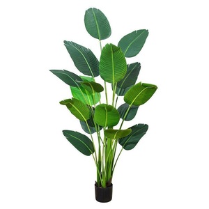 Planta Artificial Ave del Paraíso de 60 cm, Decoración de Interiores, Palmera de Viajero en Maceta, Adorno para el Hogar - Product Image 2