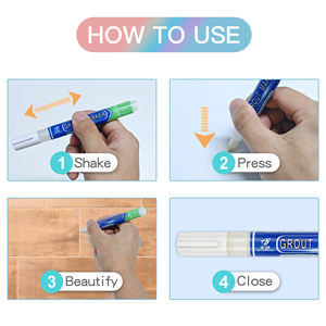 Carrelage Coloration Coulis Stylo <span class=keywords><strong>Marqueur</strong></span> Carrelage Céramique Couture Peinture Coulis <span class=keywords><strong>Marqueur</strong></span> Stylo Encres Permanentes Dissolvant Coulis Nettoyant Stylo - Product Image 3