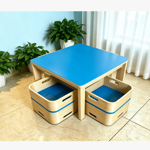 Set Tavolo <span class=keywords><strong>e</strong></span> Sedie Multifunzione per Bambini, Set di <span class=keywords><strong>Mobili</strong></span> Adattabili in 3 Pezzi per Casa <span class=keywords><strong>e</strong></span> Asilo Nido - Product Image 3