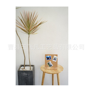 Tableau d'affichage en liège de style scandinave, rectangulaire, en bois, pour notes de bureau et photos, emballage individuel - Product Image 4
