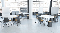 Poste de travail de conférence de bureau mobile avec roue