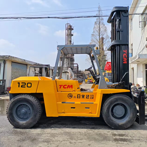 Original Japanese Tcm/Komatsu/ TCM FD120 FD100 Trucks Engine 12 Ton Diesel Used WITH HIGH MASTER Forklift for Sale - Product Image 1