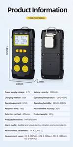 Detector de Gás Portátil 2 em 1: Hidrogênio e Hexafluoreto de Enxofre para Detecção de Vazamento de Gás Inflamável H2 SF6 - Product Image 6