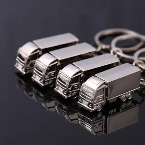 אופנתי 3D סטריאו משאית מתכת מפתח טבעת גברים של רכב Keychain אבזרים