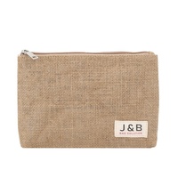 Sac de toilette en chanvre, sac de rangement imperméable pour produits cosmétiques, en Jute, à fermeture éclair, support de rangement résistant à l'eau, accessoires