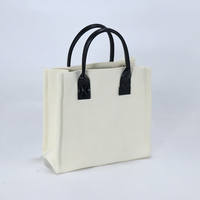 Sac à main en toile tendance, pochette portable, motif animal mignon Panda, sac fourre-tout décontracté pour femme avec lettres jacquard et fermeture éclair