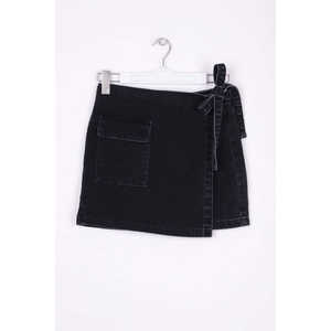 Distressed Floral Print Short Denim <b>Skirt</b> Button Decoration Vintage Casual Formal Y2K <b>Summer</b> Autumn Midi Pencil Pleated Belt - Product Image 1