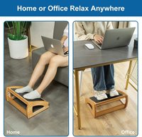Repose-pieds ergonomique en bois réglable pour bureau, surface antidérapante, pour la maison et le salon - Vente en gros