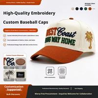 Casquette de baseball 5 panneaux personnalisable OEM ODM avec logo, broderie 3D de haute qualité en coton, ajustable pour hommes et femmes, idéale pour les activités de plein air et les voyages