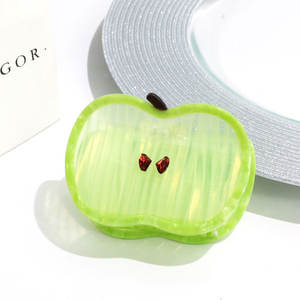 XinMei coreano Eco Friendly acetato <span class=keywords><strong>apple</strong></span> mollette per capelli con mollette per capelli grandi a forma di frutta per le donne all'ingrosso <span class=keywords><strong>clip</strong></span> per capelli personalizzate - Product Image 2