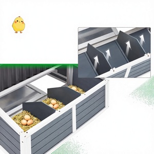 Huisontwerpen Voor Legkippen Grijze Mobiele Kippenhok Houten Kippenlaagkooi Met Sterke Lokken Om Uw Kippen Veilig Te Houden - Product Image 4