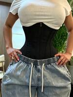 Faja colombiana moldeadora de látex para mujer, corsé deportivo, entrenador de cintura, moldeador de cuerpo, para quemar grasa durante el ejercicio.