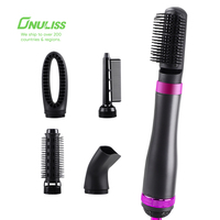 Brosse à cheveux thermique rechargeable, lisseur professionnel, sèche-cheveux à air chaud