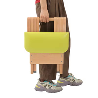 Banc de yoga pliable portable en bois écologique pour exercices corporels, Pilates, Girotonica