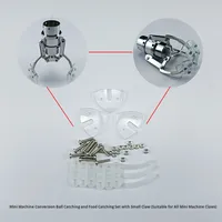 Mini jouet en peluche à pièces saisissant la balle-attraper la boîte aveugle Gacha Gameplay accessoire de feuille de plastique de griffe en forme d'éventail