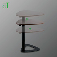 Table mobile pour ordinateur portable à colonne de levage pneumatique, hauteur réglable, pour canapé, petit espace, WFH, salle à manger style ferme - Vente en gros