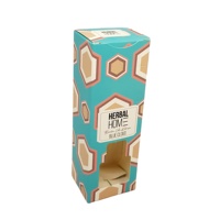 Boîte d'emballage personnalisée pour boissons aux herbes, auto-érectible, en carton alimentaire recyclable, avec logo personnalisé
