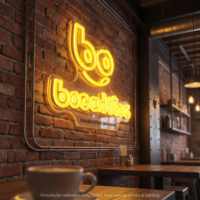 Personnalisation de logo publicitaire en lettres lumineuses en acrylique transparent minimaliste haut de gamme avec impression UV + gel