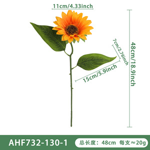 Ramo de Girasoles Artificiales, Flores de Seda y Plástico Hechas a Mano, Decoración para Bodas y Hogar - Product Image 2