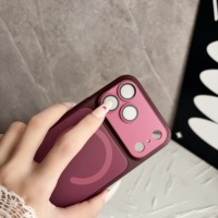 Étui de téléphone magnétique rétro à motif tissé contrastant pour iPhone 18 17 Air 16 15 14 13 12 11 Pro Max Plus, compatible avec la charge sans fil