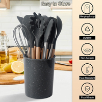 Vente en gros de kit d'ustensiles de cuisine 12 pièces antiadhésifs kit de cuisson en silicone