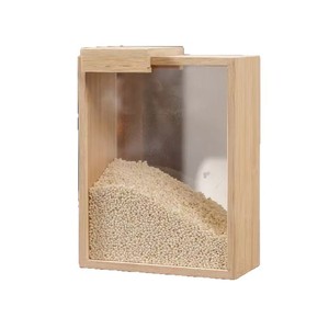 Boîte de rangement créative et simple en bambou et bois, distributeur de nourriture en bois pour la cuisine, enseignes artisanales en bois - Product Image 5