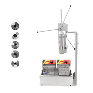 Easy Operate Manual Stainless Steel <strong>Churros</strong> Making <strong>Machine</strong> 5L Hopper Spain Fritter Extruder <strong>With</strong> 6L+6L Electric <strong>Fryer</strong> - Product Image 1